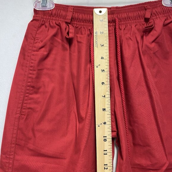 S.C.R.U.B.S. Drawstring Mid-Rise Straight Leg Pants Women Sz XXS Petite Red New - Picture 4 of 15